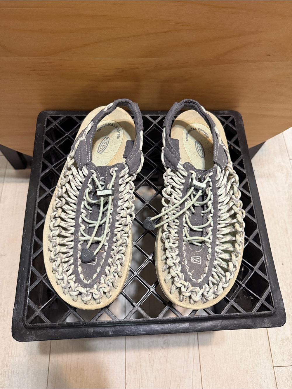 Keen Women’s Beige and Gray Woven Sandals